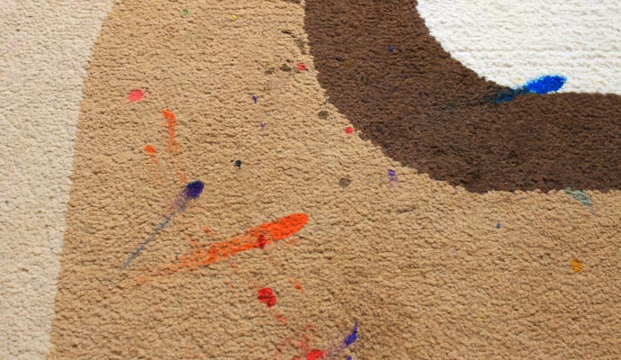 Paint stain on rug Paint stain on rug