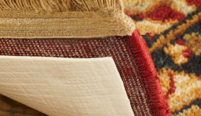 Close-up view of rug pad